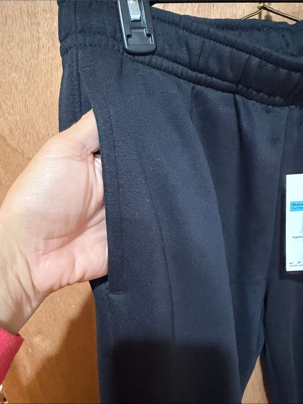 Nike Black Joggers with White Swoosh